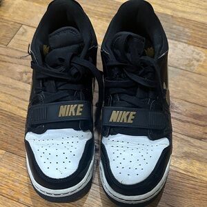 Nike Air Jordan Black and White Athletic Shoes